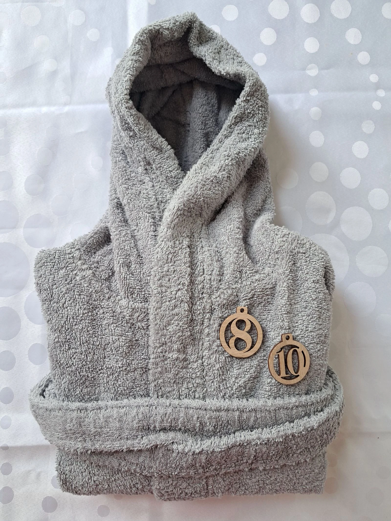 Peignoir gris taille 8/10ans